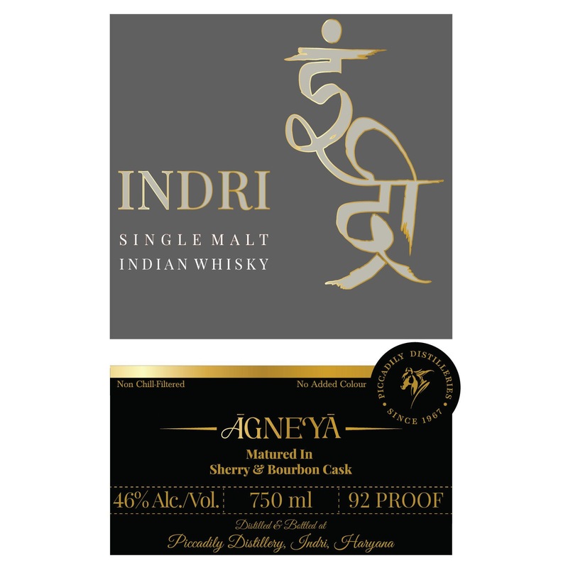 Indri-Trini Agneya Single Malt Indian Whisky Sherry & Bourbon Cask