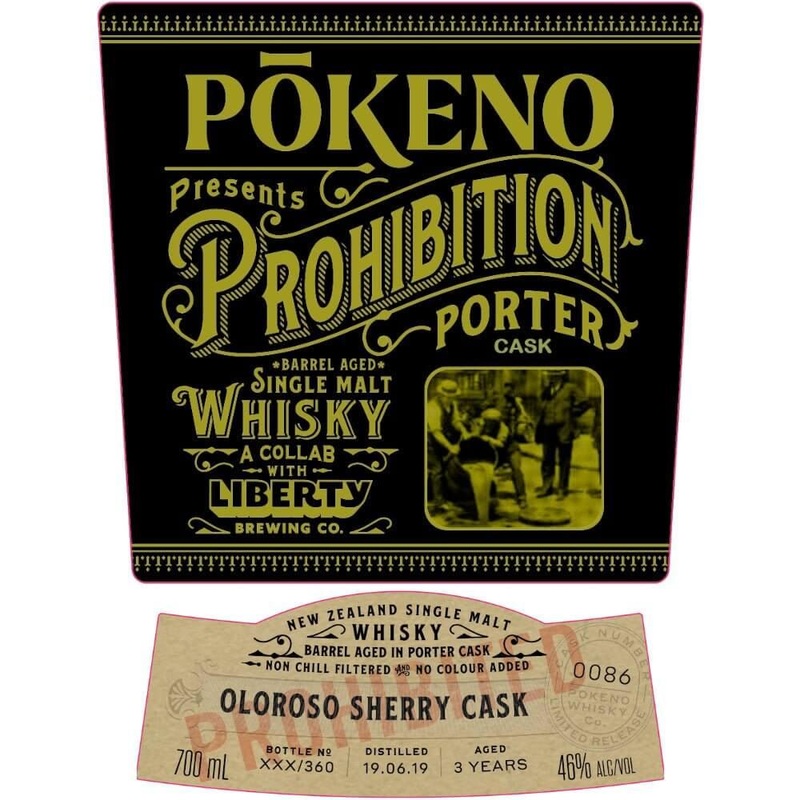 Pkeno Prohibition Porter Oloroso Sherry Cask Single Malt Whisky
