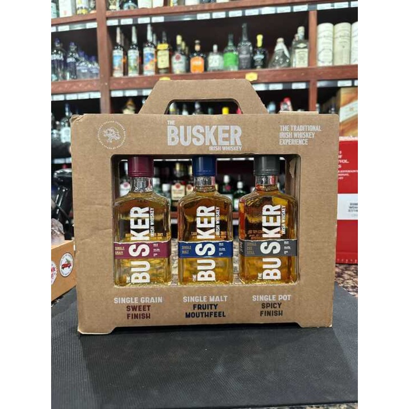 Busker Irish Whiskey Variety Triple Pack