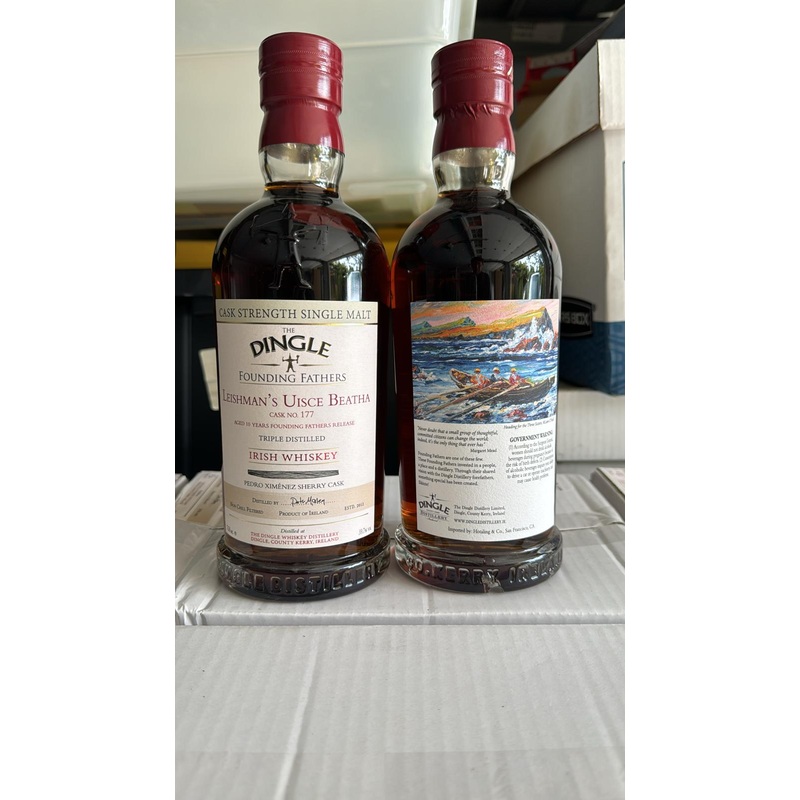 Dingle Founding Fathers Leishman's Uisce Beatha Cask Strength Single Malt Irish Whiskey 750ml