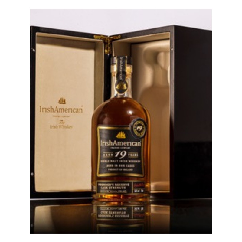 Irish American 19 Year Old Single Malt Founders Reserve Cask Strength Whiskey 750ml