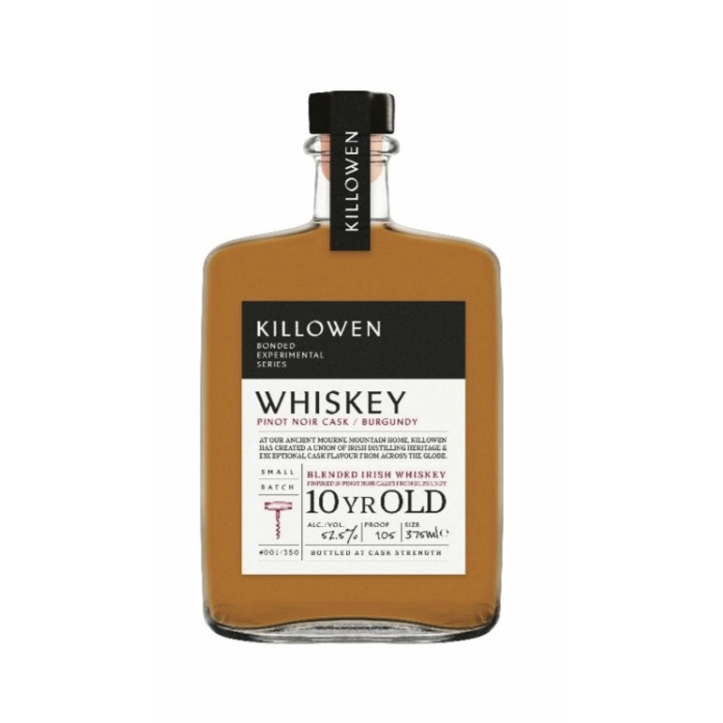 Killowen Bonded Experimental Series Pinot Noir Burgundy Cask 10 Year Old Blended Irish Whiskey 375ml