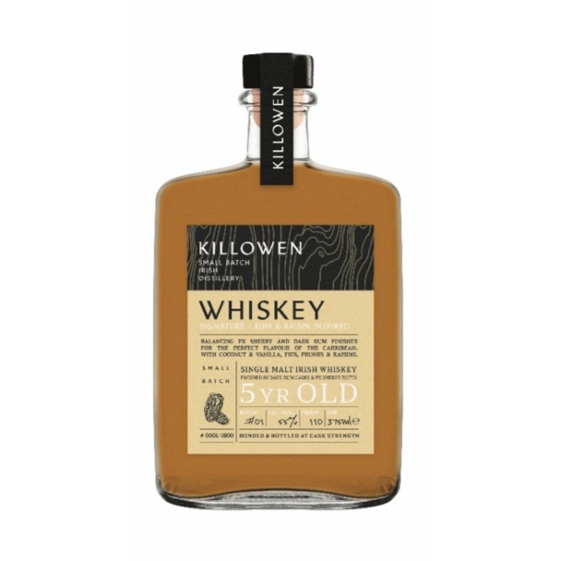 Killowen Signature Series Coconut Rum & Raisin 5 Year Old Single Malt Irish Whiskey 375ml