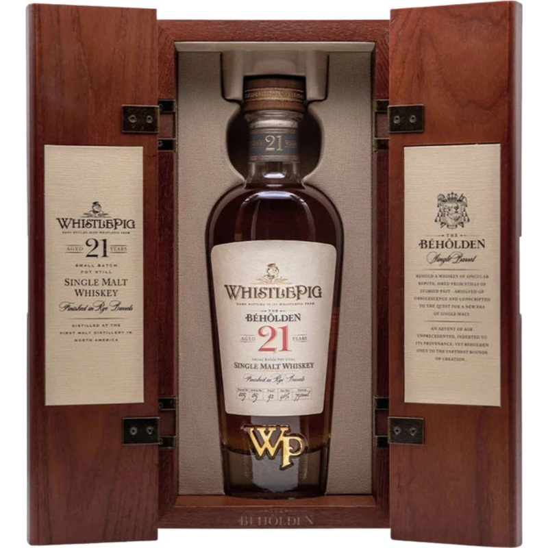 WhistlePig Farm Beholden 21 Year Old Single Malt Whiskey 750ml